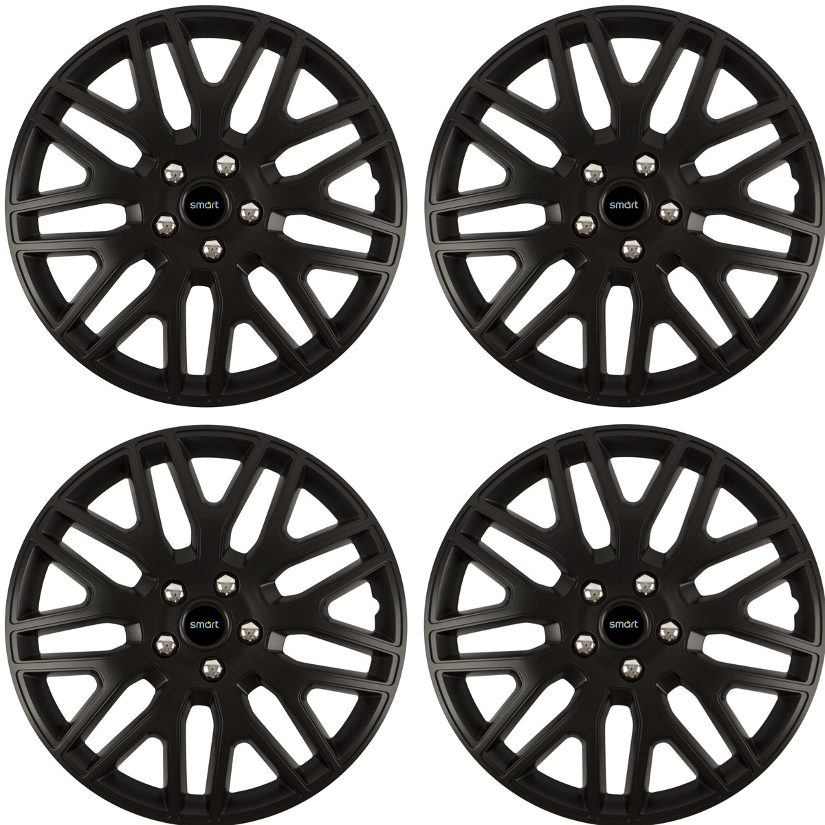 Set 4 Capace Roti 17 inchi (R17) Dakar Negru, Compatibile Cu Smart