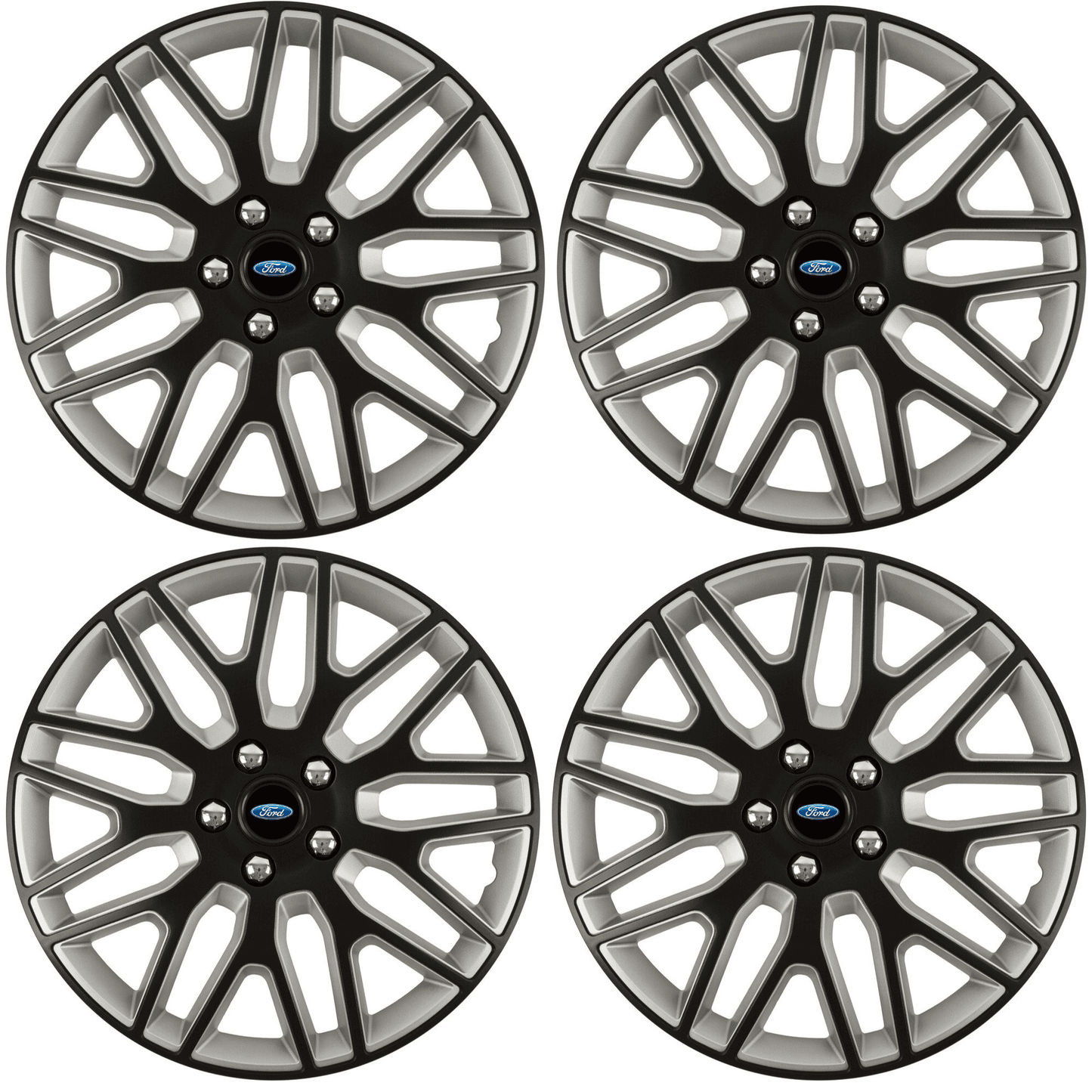 Set 4 Capace Roti 17 inchi (R17) Dakar Negru-Gri, Compatibile Cu Ford