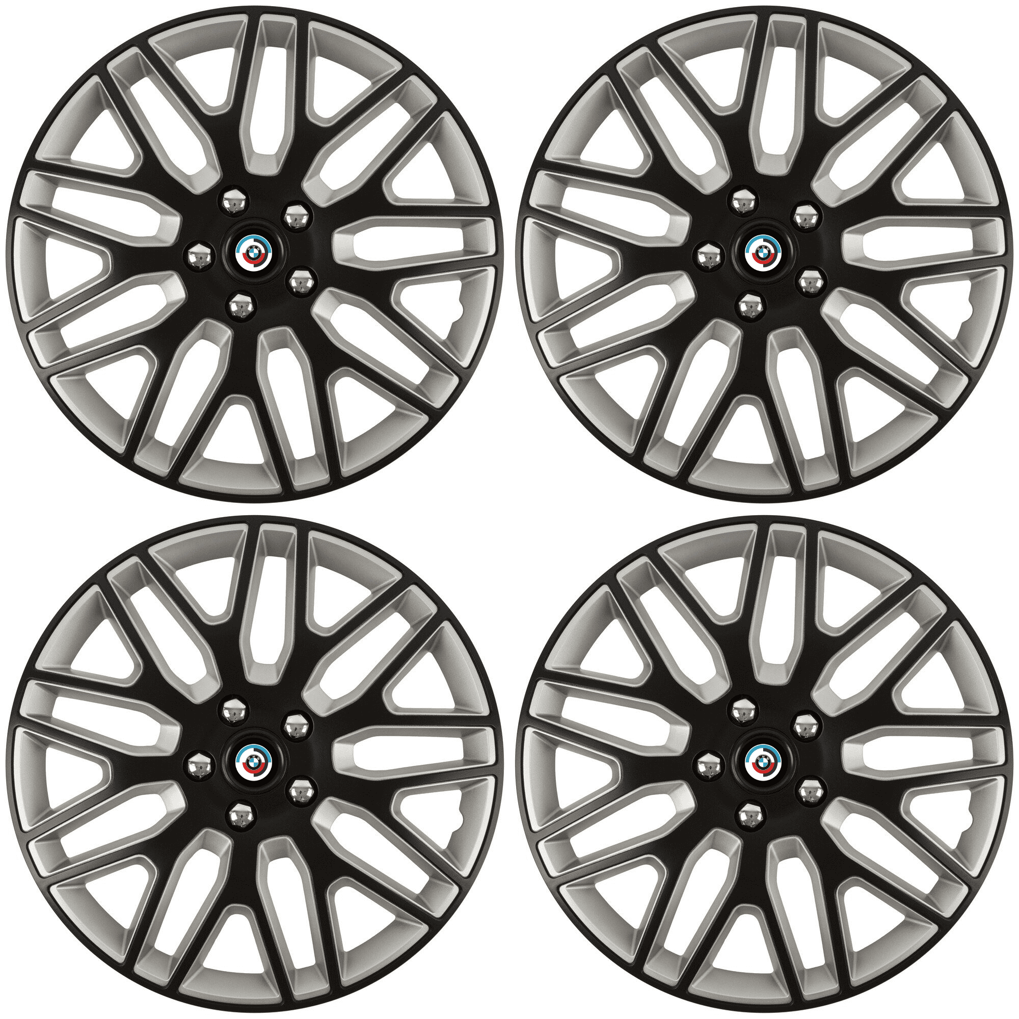 Set 4 Capace Roti 15 inchi (R15) Dakar Negru-Gri, Compatibile Cu BMW Nou