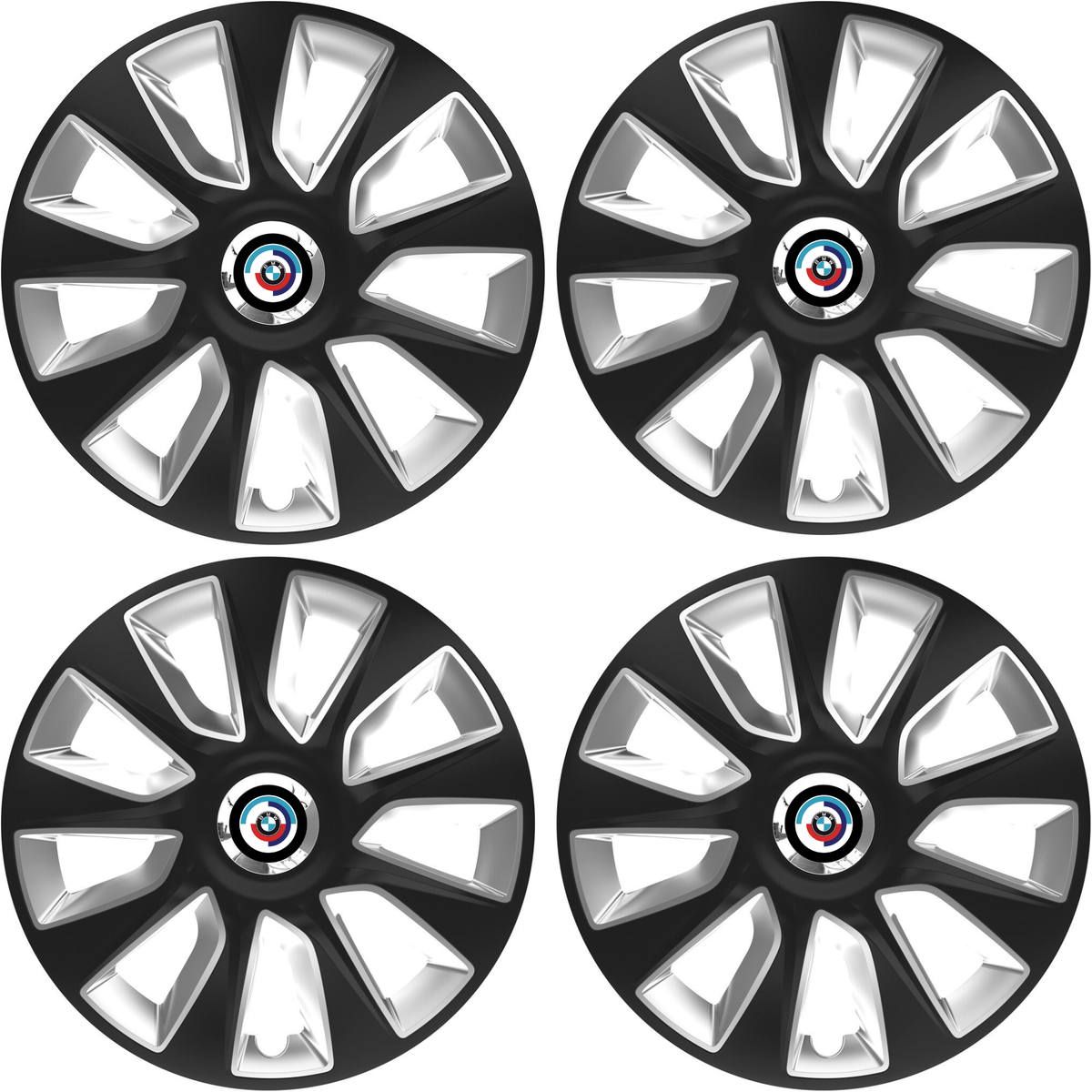 Set 4 Capace Roti 17 inchi (R17) Stratos Gri-Negru, Compatibile Cu BMW Npu