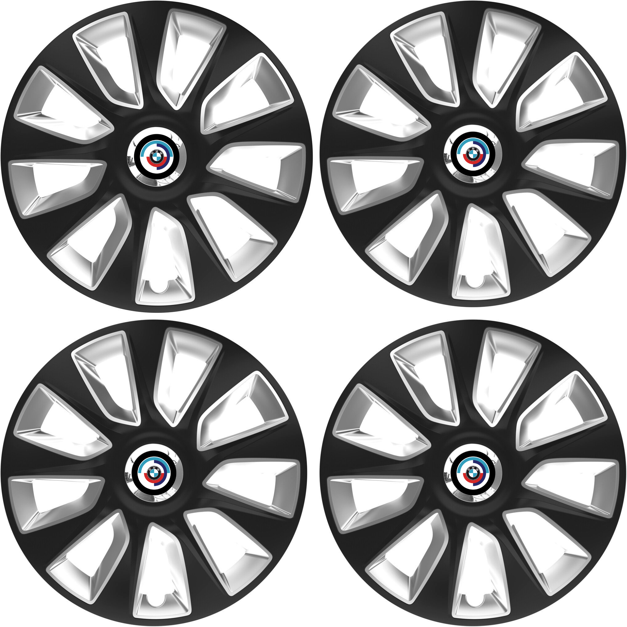 Set 4 Capace Roti 17 inchi (R17) Stratos Gri-Negru, Compatibile Cu BMW Npu
