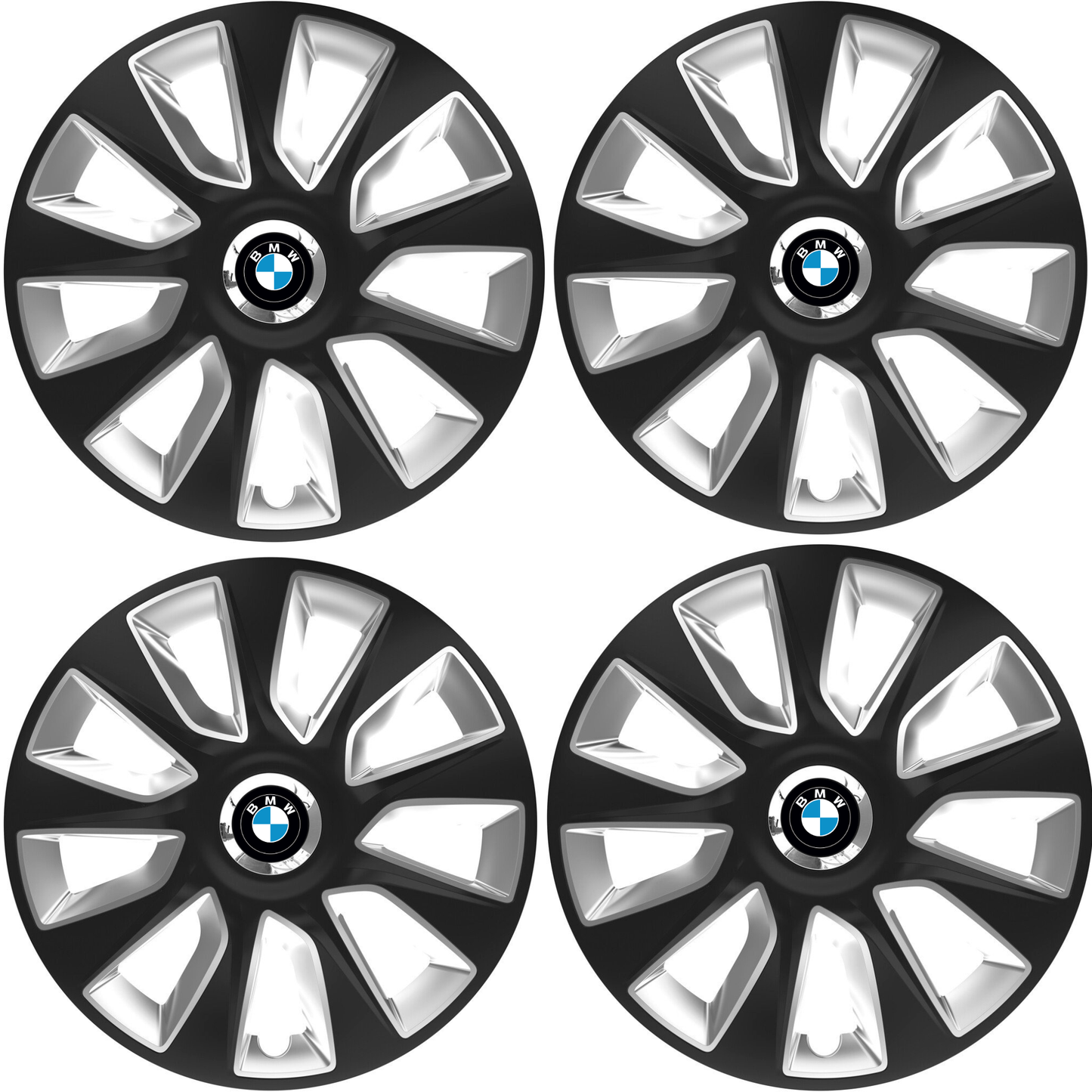 Set 4 Capace Roti 17 inchi (R16) Stratos Gri-Negru, Compatibile Cu BMW