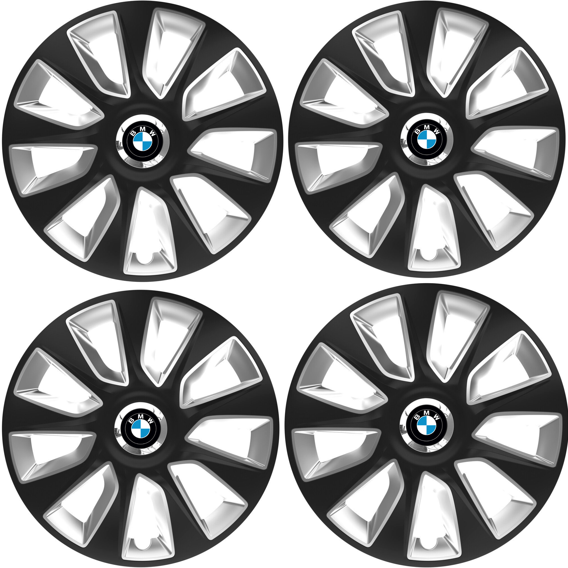 Set 4 Capace Roti 17 inchi (R16) Stratos Gri-Negru, Compatibile Cu BMW