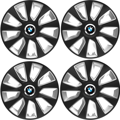 Set 4 Capace Roti 17 inchi (R16) Stratos Gri-Negru, Compatibile Cu BMW