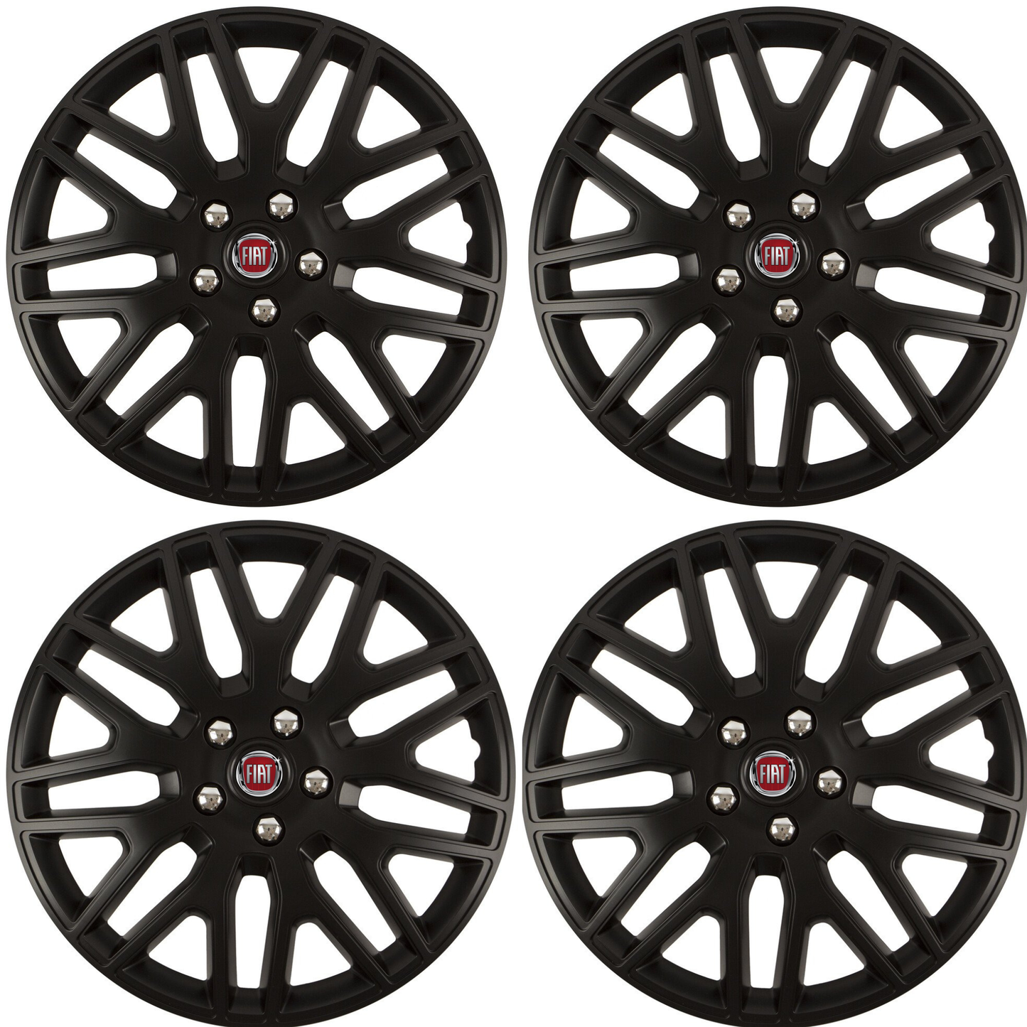 Set 4 Capace Roti 17 inchi (R17) Dakar Negru, Compatibile Cu Fiat