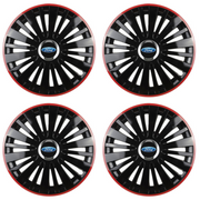 Set 4 Capace Roti pentru Ford model Falcon Black Cu Rama Rosie R14