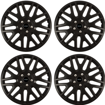 Set 4 Capace Roti 15 inchi (R15) Dakar Negru, Compatibile Cu Smart