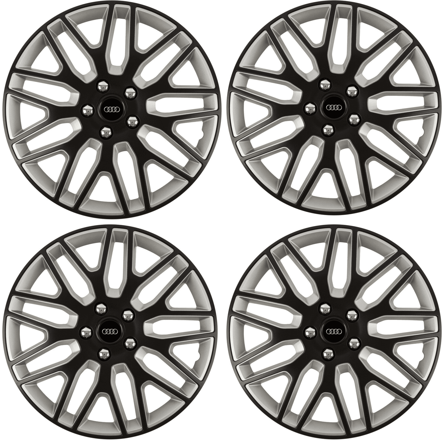 Set 4 Capace Roti 15 inchi (R15) Dakar Negru-Gri, Compatibile Cu Audi