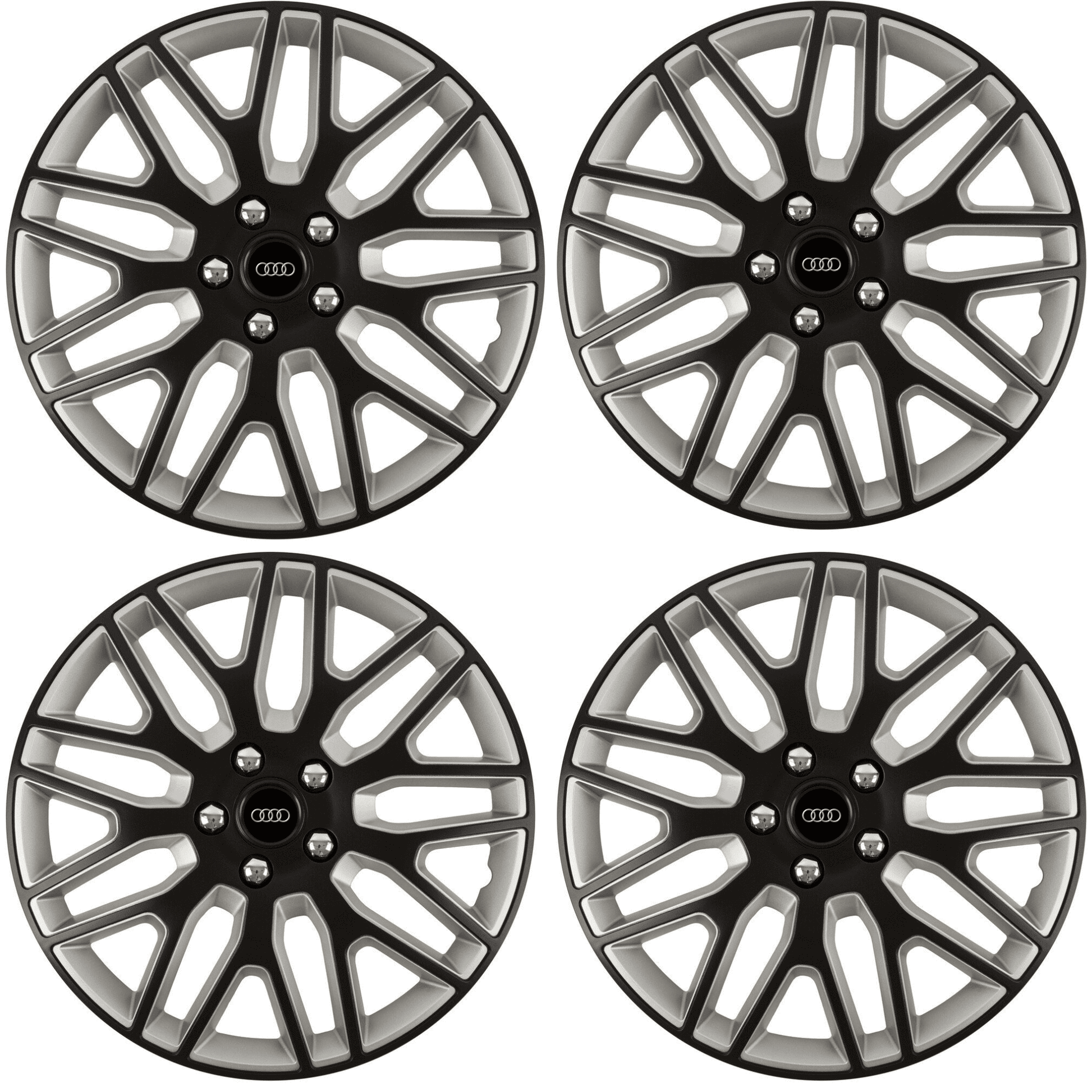 Set 4 Capace Roti 15 inchi (R15) Dakar Negru-Gri, Compatibile Cu Audi