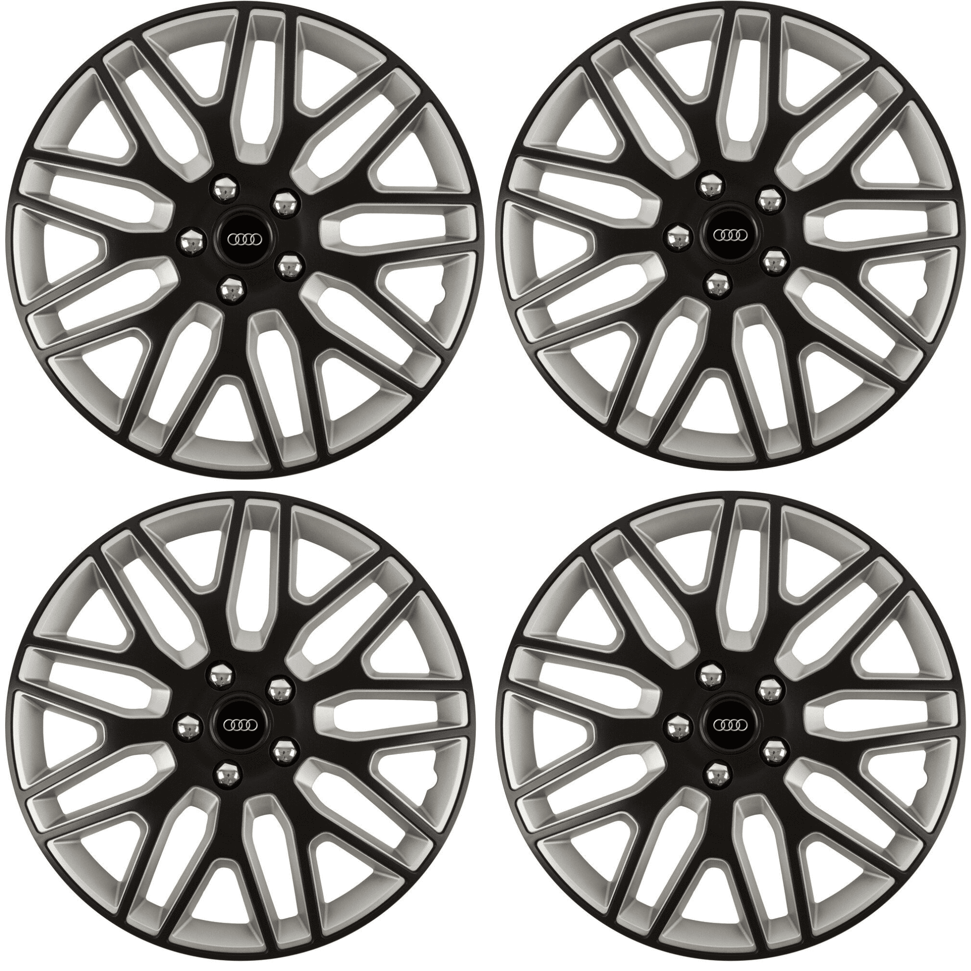 Set 4 Capace Roti 15 inchi (R15) Dakar Negru-Gri, Compatibile Cu Audi