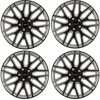 Set 4 Capace Roti 15 inchi (R15) Dakar Negru-Gri, Compatibile Cu Audi