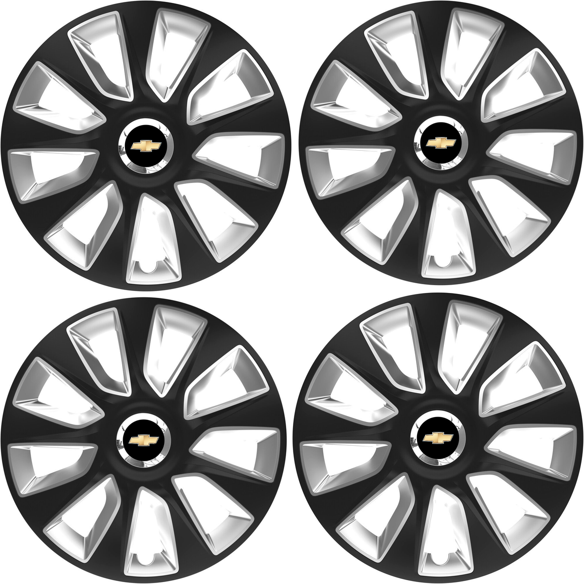 Set 4 Capace Roti 17 inchi (R17) Stratos Gri-Negru, Compatibile Cu Chevrolet