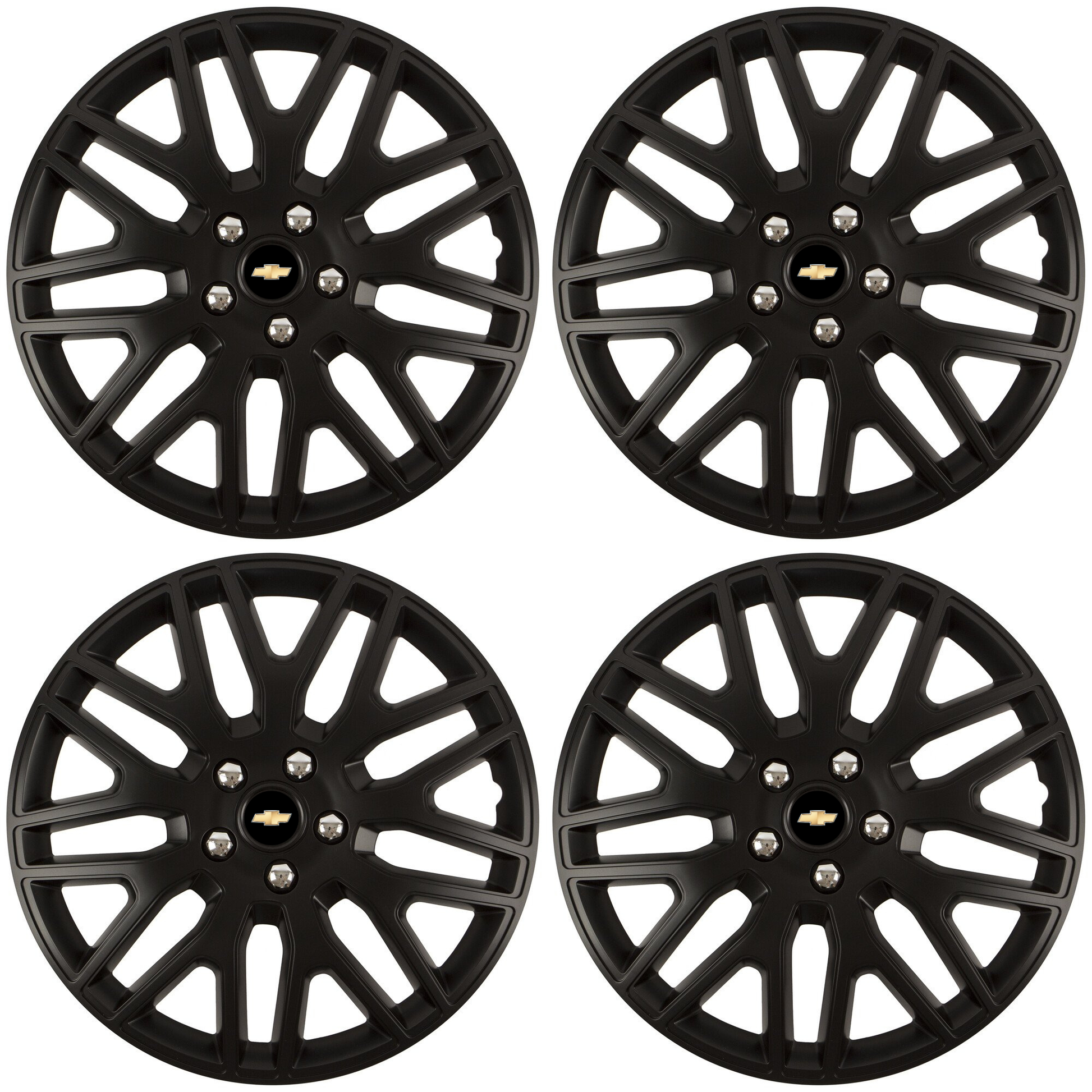 Set 4 Capace Roti 15 inchi (R15) Dakar Negru, Compatibile Cu Chevrolet