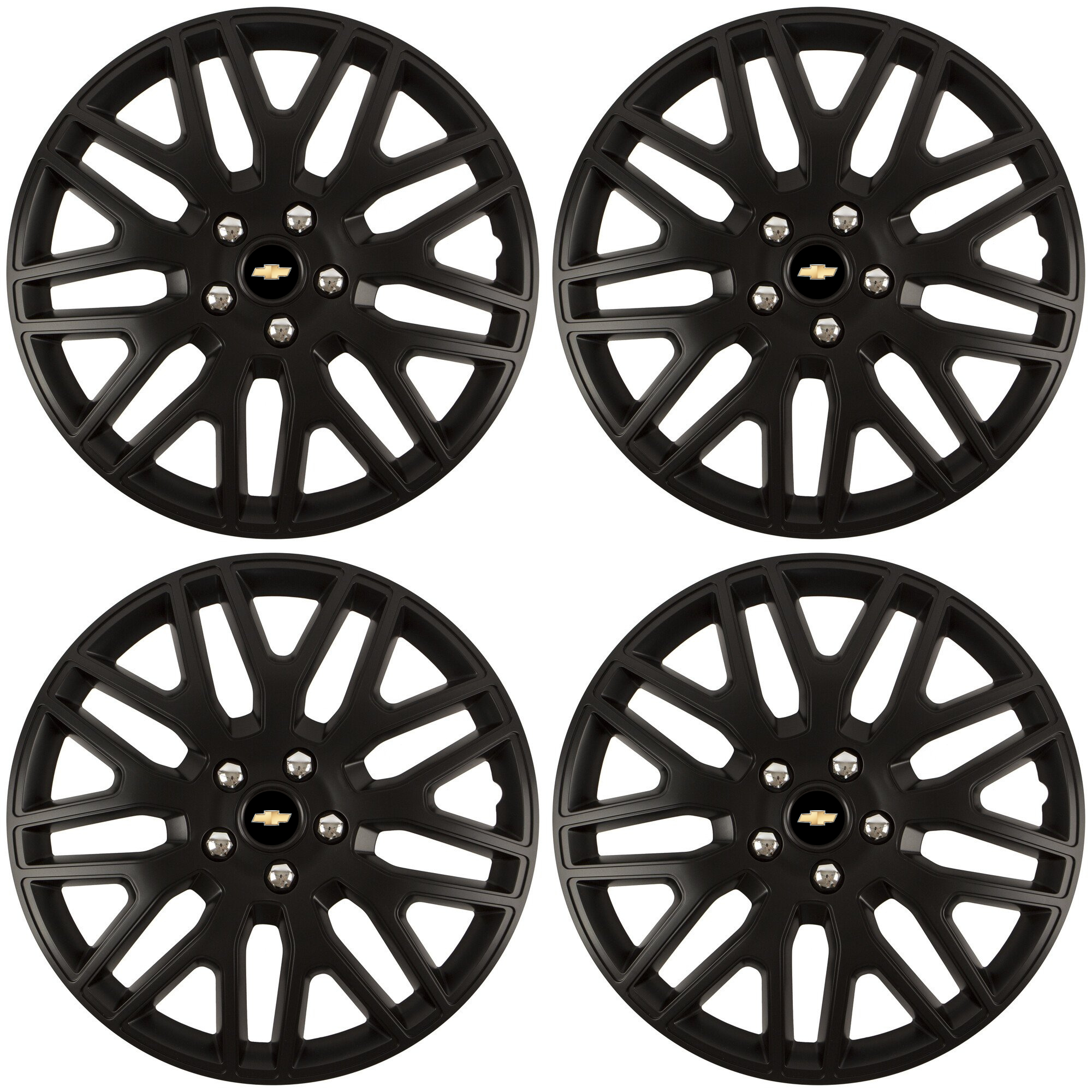 Set 4 Capace Roti 15 inchi (R15) Dakar Negru, Compatibile Cu Chevrolet