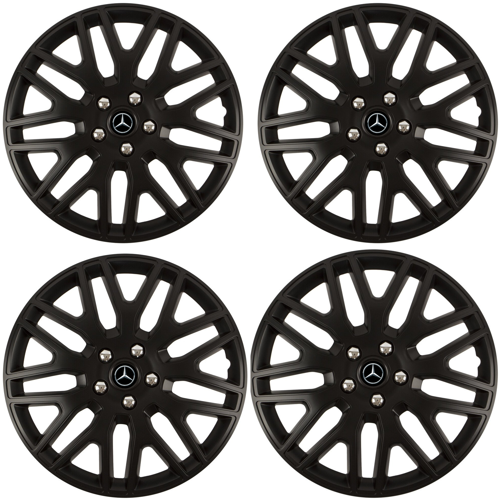 Set 4 Capace Roti 15 inchi (R15) Dakar Negru, Compatibile Cu Mercedes-Benz