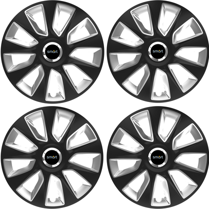 Set 4 Capace Roti 16 inchi (R16) Stratos Gri-Negru, Compatibile Cu Smart