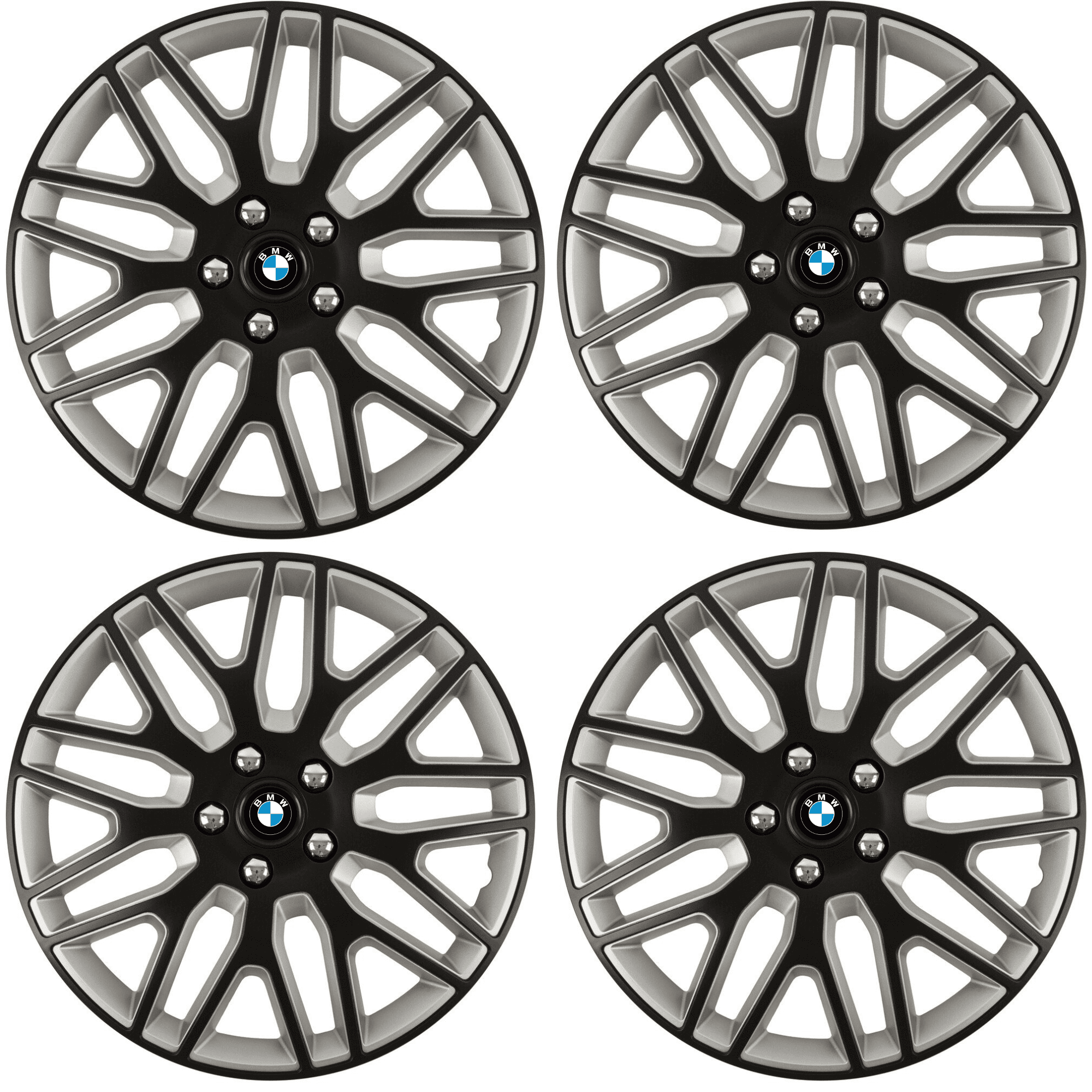 Set 4 Capace Roti 16 inchi (R16) Dakar Negru-Gri, Compatibile Cu BMW