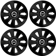 Set 4 Capace Roti 16 inchi (R16) Stratos Negru, Compatibile Cu Dacia Nou