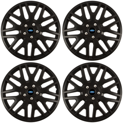 Set 4 Capace Roti 15 inchi (R15) Dakar Negru, Compatibile Cu Ford