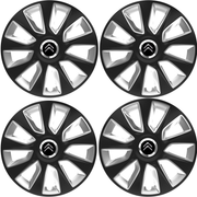 Set 4 Capace Roti 17 inchi (R17) Stratos Gri-Negru, Compatibile Cu Citroen