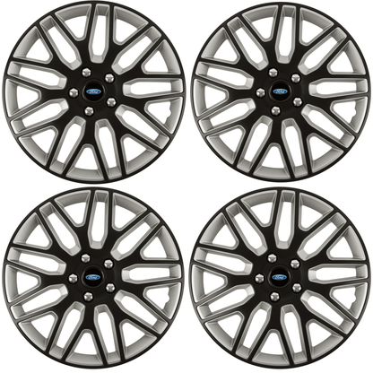 Set 4 Capace Roti 15 inchi (R15) Best Alb-Negru, Compatibile Cu Ford
