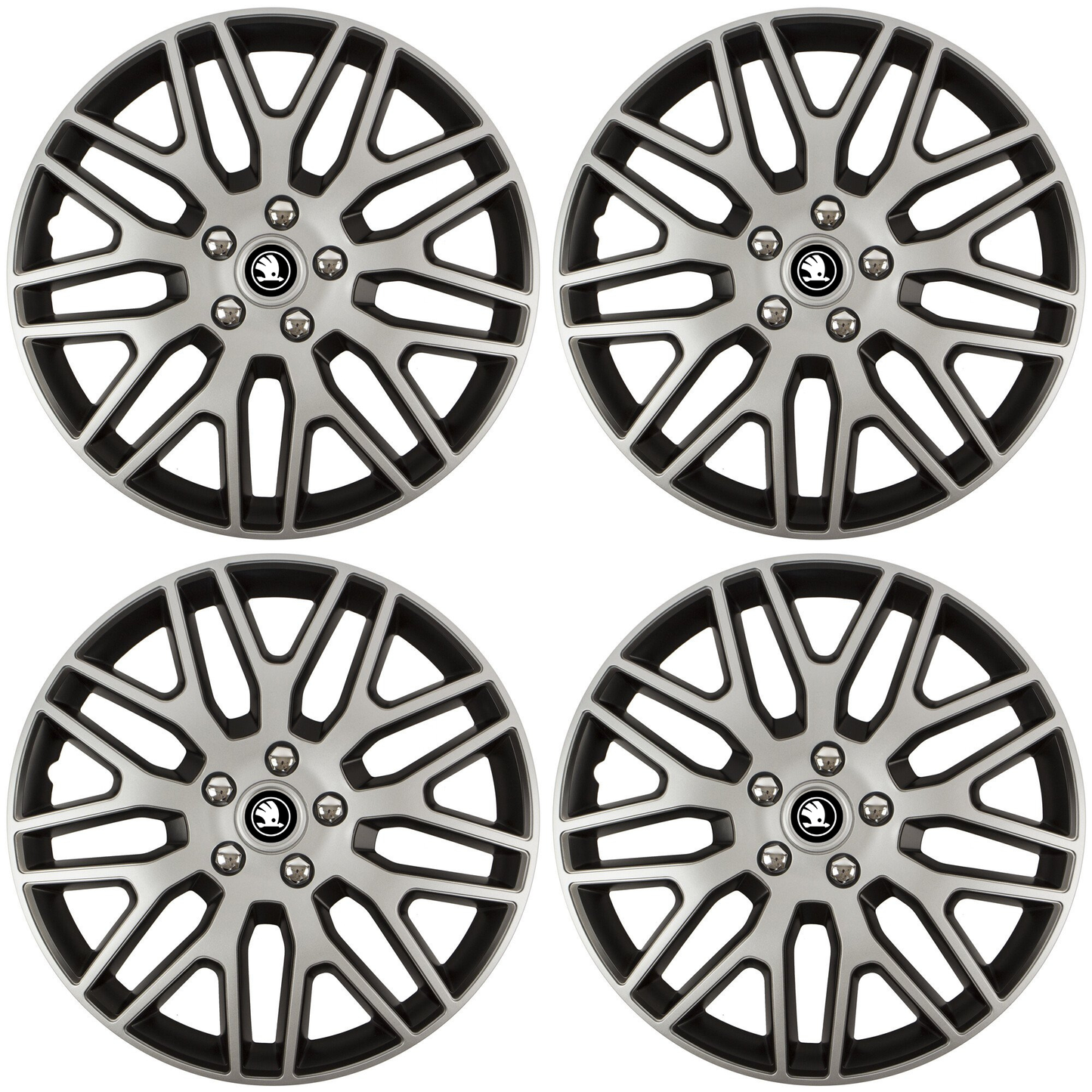 Set 4 Capace Roti 16 inchi (R16) Dakar Gri-Negru, Compatibile Cu Skoda Nou