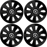 Set 4 Capace Roti 15 inchi (R15) Stratos Negru, Compatibile Cu Seat