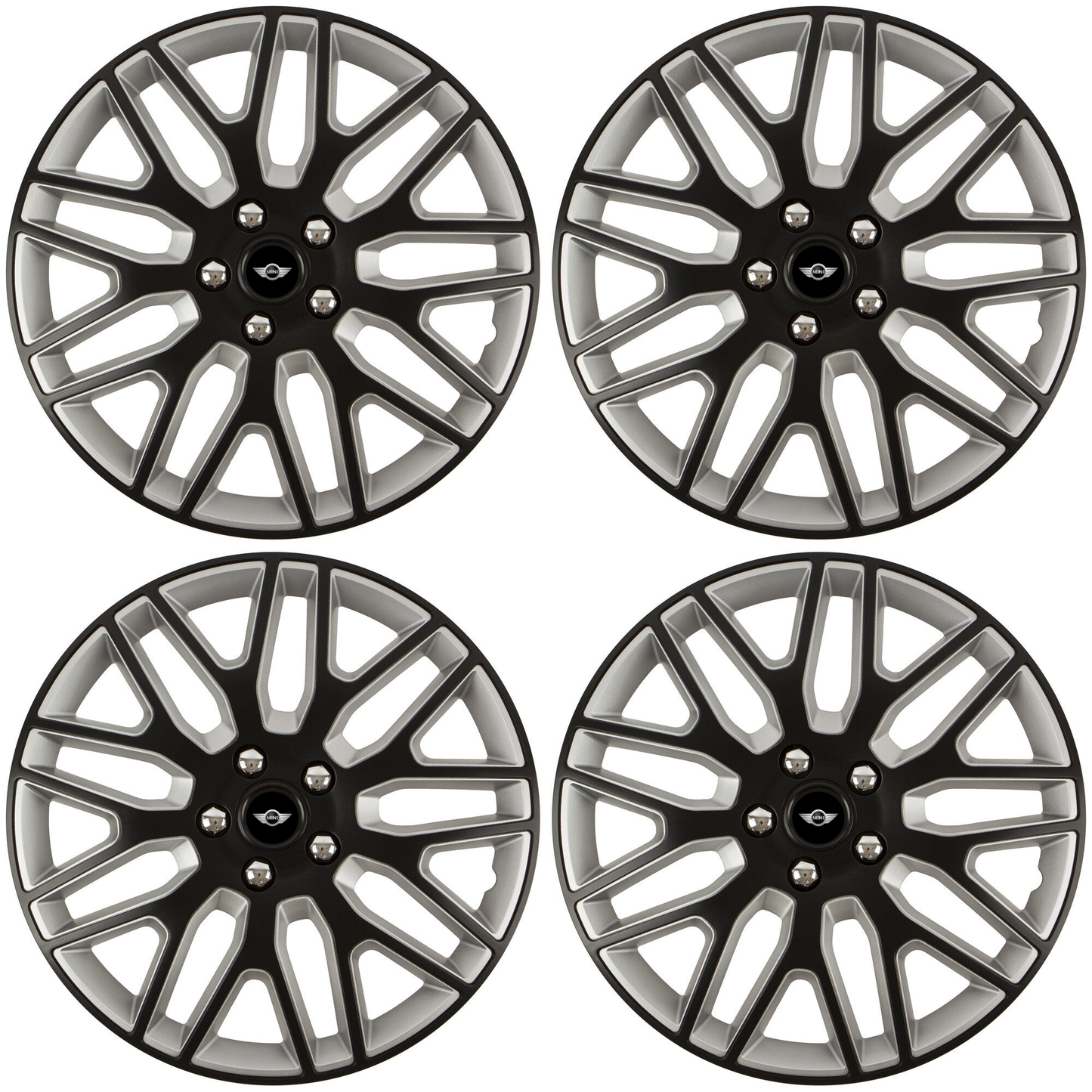 Set 4 Capace Roti 17 inchi (R17) Dakar Negru-Gri, Compatibile Cu Mini