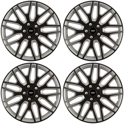 Set 4 Capace Roti 17 inchi (R17) Dakar Negru-Gri, Compatibile Cu Mini