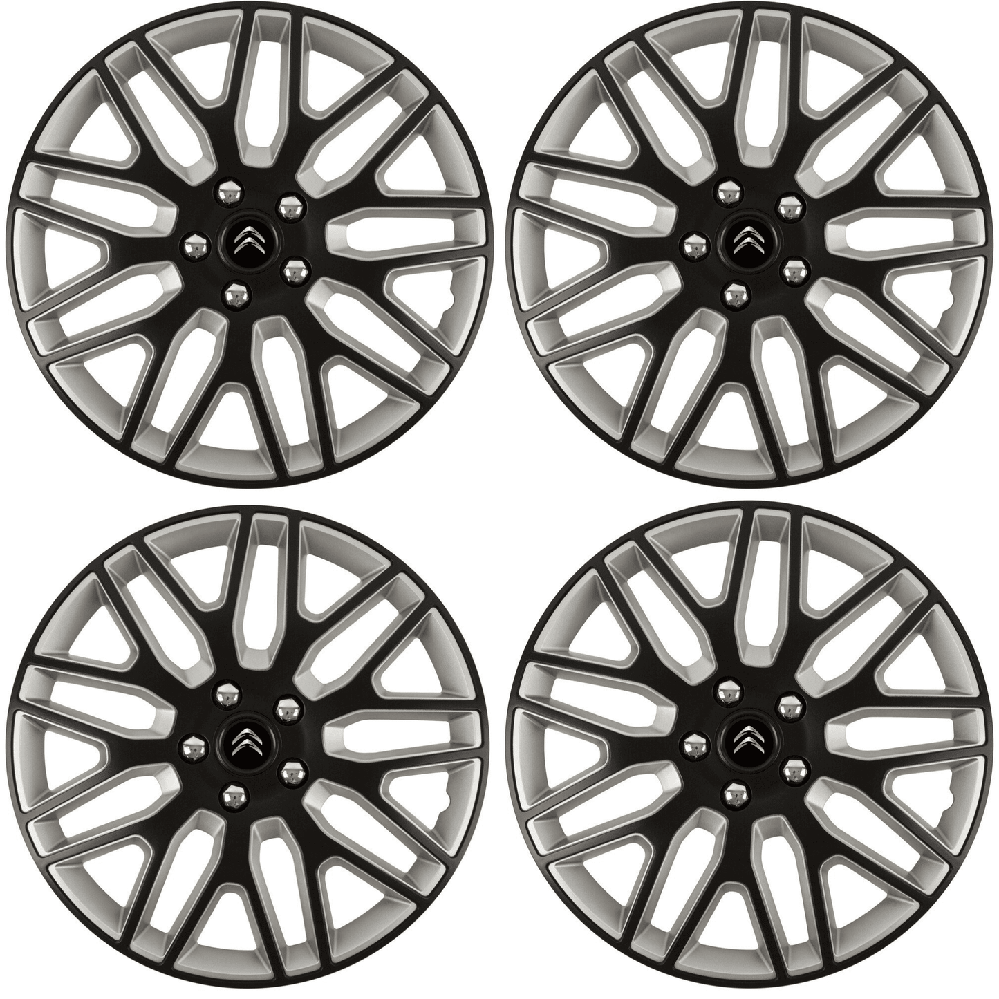 Set 4 Capace Roti 17 inchi (R17) Dakar Negru-Gri, Compatibile Cu Citroen