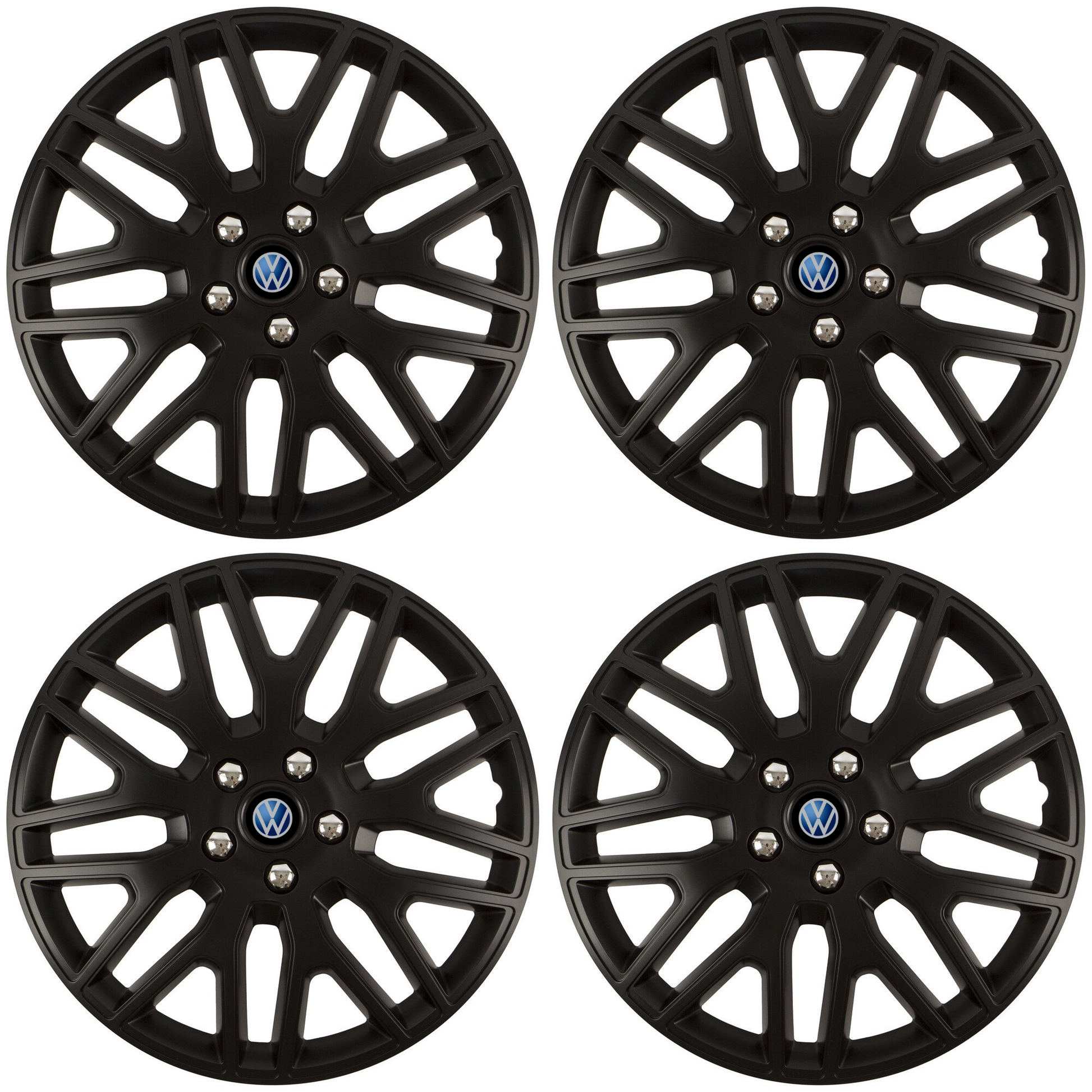 Set 4 Capace Roti 15 inchi (R15) Dakar Negru, Compatibile Cu Volkswagen