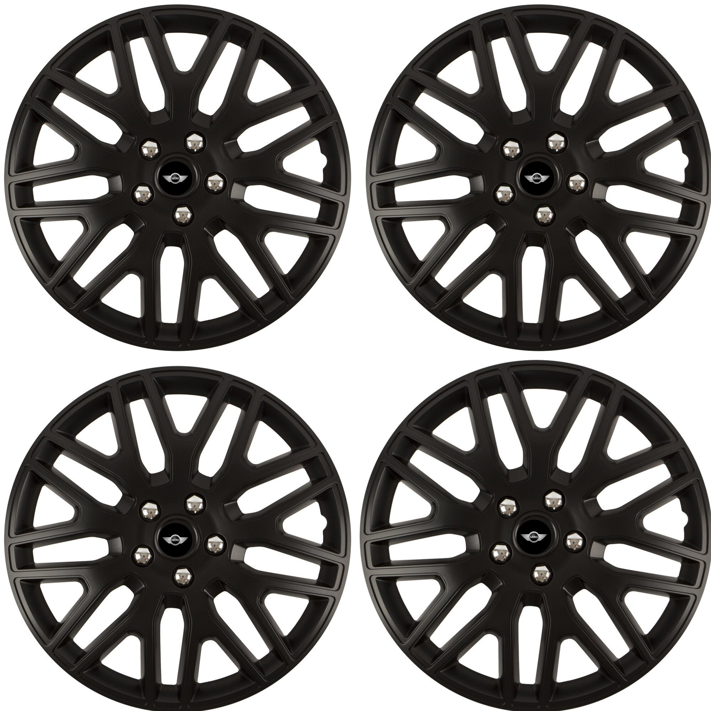 Set 4 Capace Roti 15 inchi (R15) Dakar Negru, Compatibile Cu Mini