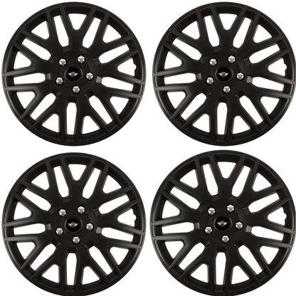 Set 4 Capace Roti 15 inchi (R15) Dakar Negru, Compatibile Cu Mini