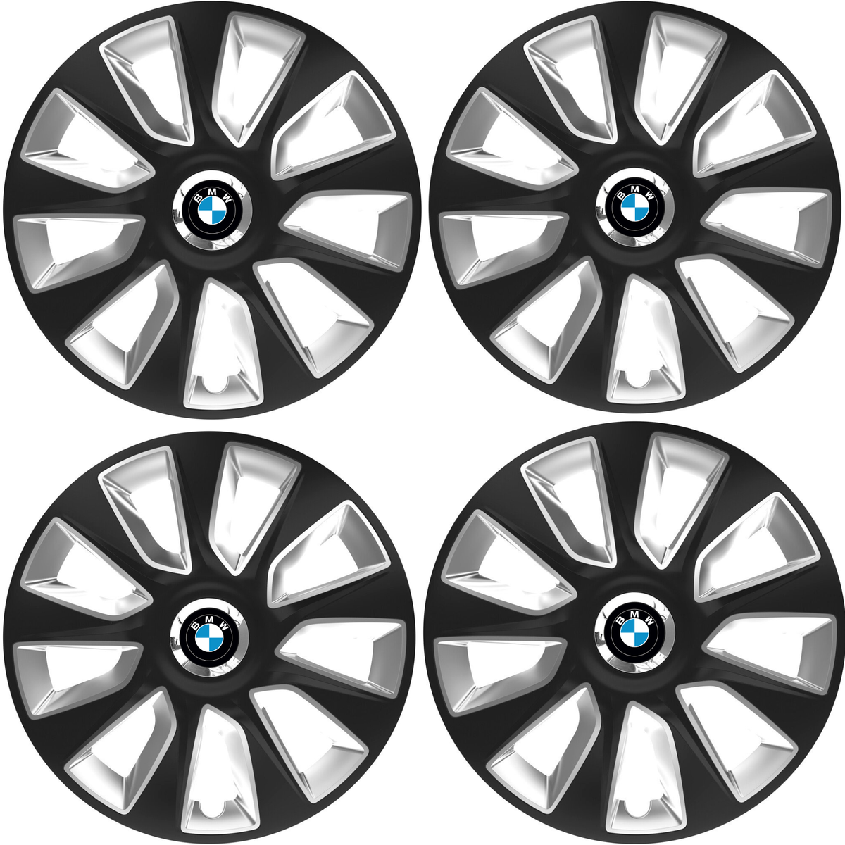Set 4 Capace Roti 17 inchi (R17) Stratos Gri-Negru, Compatibile Cu BMW