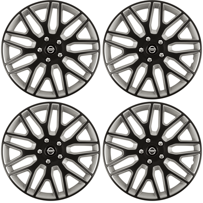 Set 4 Capace Roti 14 inchi (R14) Best Alb-Negru, Compatibile Cu Nissan