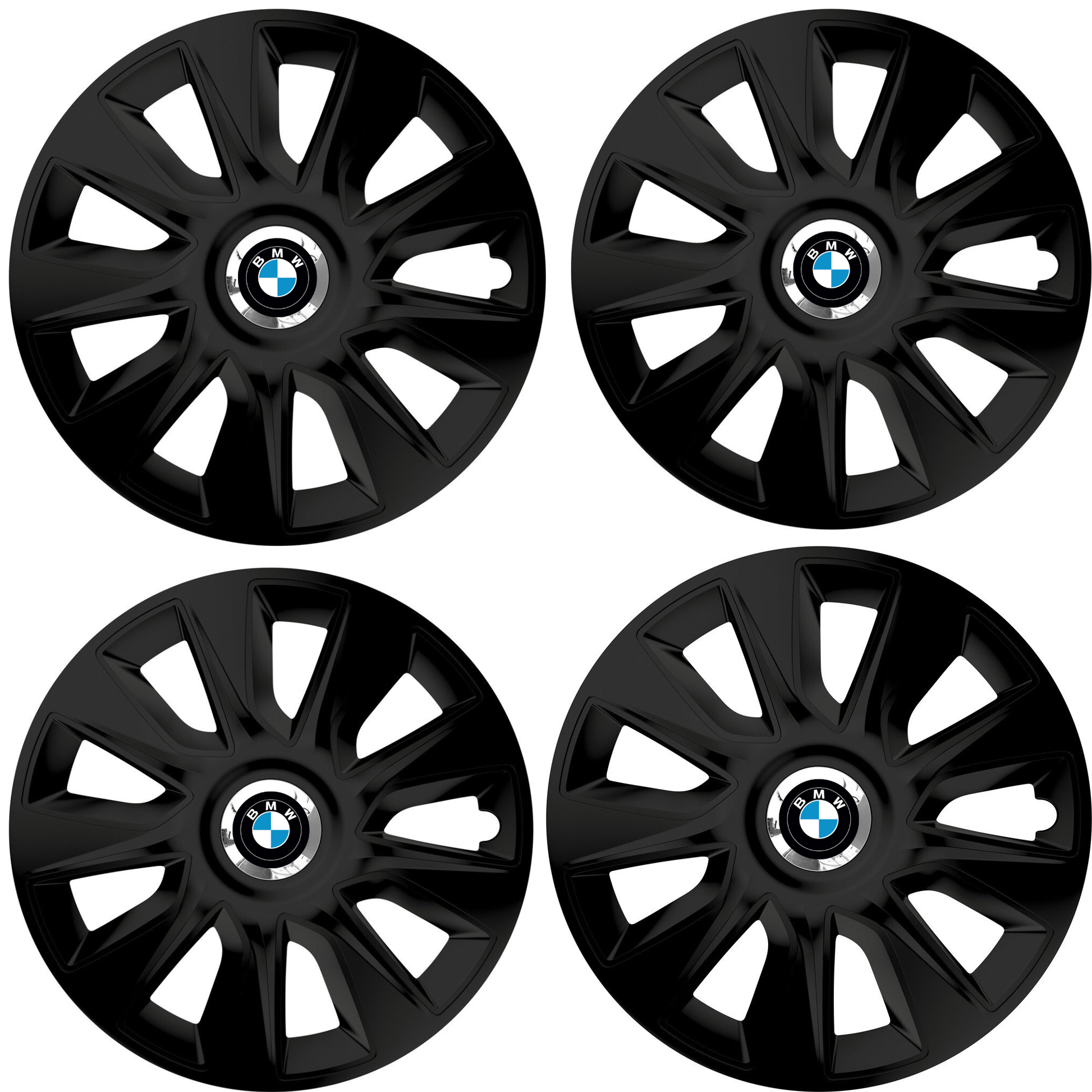 Set 4 Capace Roti 17 inchi (R17) Stratos Negru, Compatibile Cu BMW