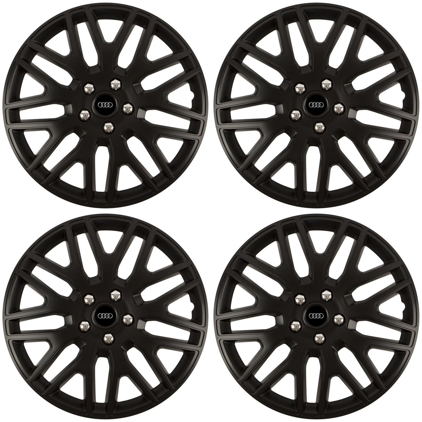 Set 4 Capace Roti 17 inchi (R17) Dakar Negru, Compatibile Cu Audi