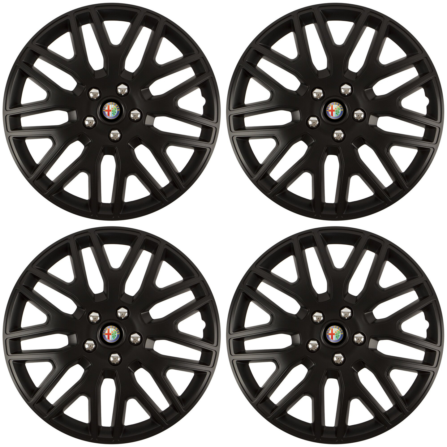 Set 4 Capace Roti 16 inchi (R16) Dakar Negru, Compatibile Cu Alfa Romeo