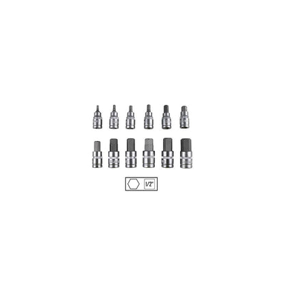 SET DE 12 PIESE 1/2` IMBUSURI HEX. JBM