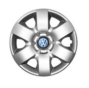 Set 4 capace roti potrivite jantelor de 15 inch compatibile Volkswagen, Model - 310, Sigla Albastra