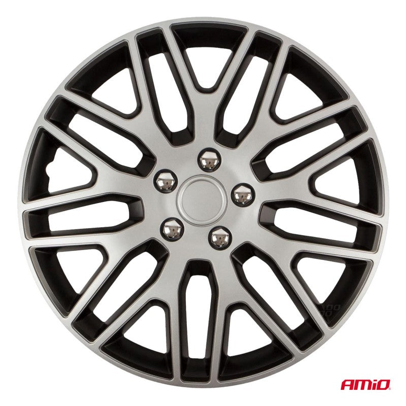 Set 4 capace roti , Dakar negru argintiu 17" inch