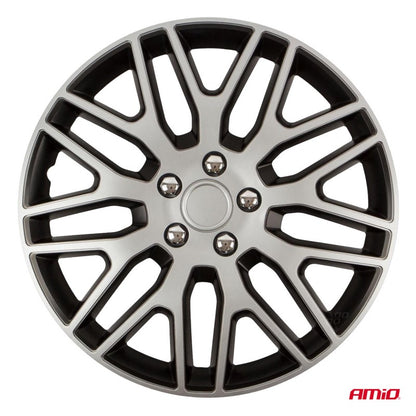 Set 4 capace roti , Dakar negru argintiu 17" inch
