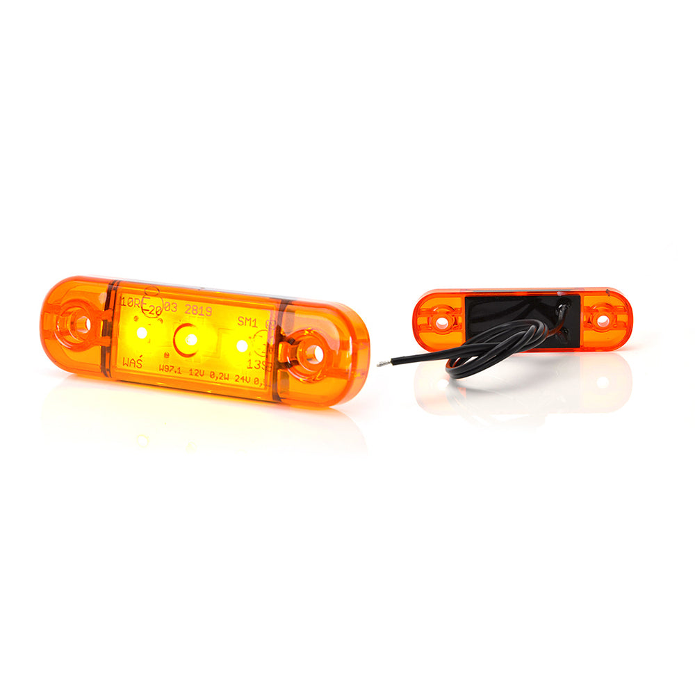HELYSZÍN LÁMPA LED 708 W97.1, 12V-24V, NARANCS SZÍNŰ VOLT