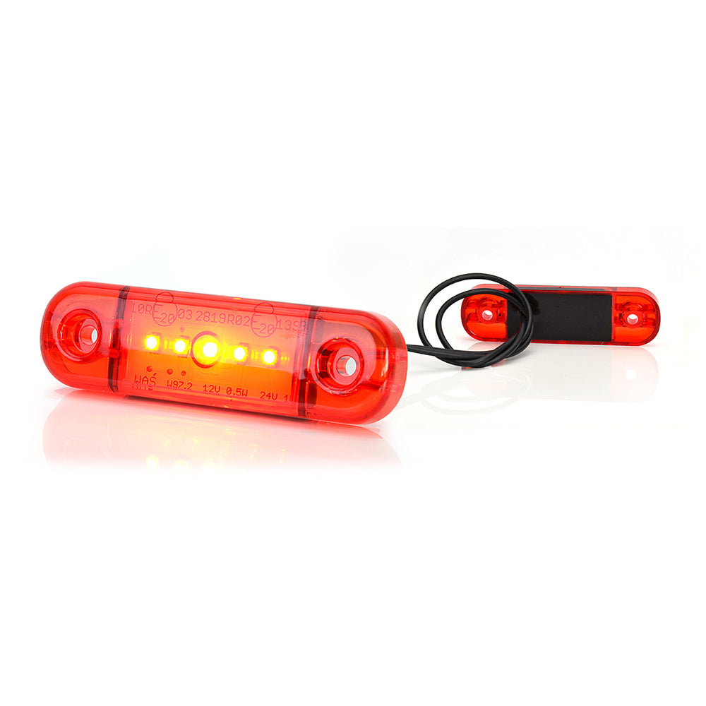 HELYSZÍN LÁMPA LED 712 W97.2, 12V-24V, PIROS WAS HELYZET