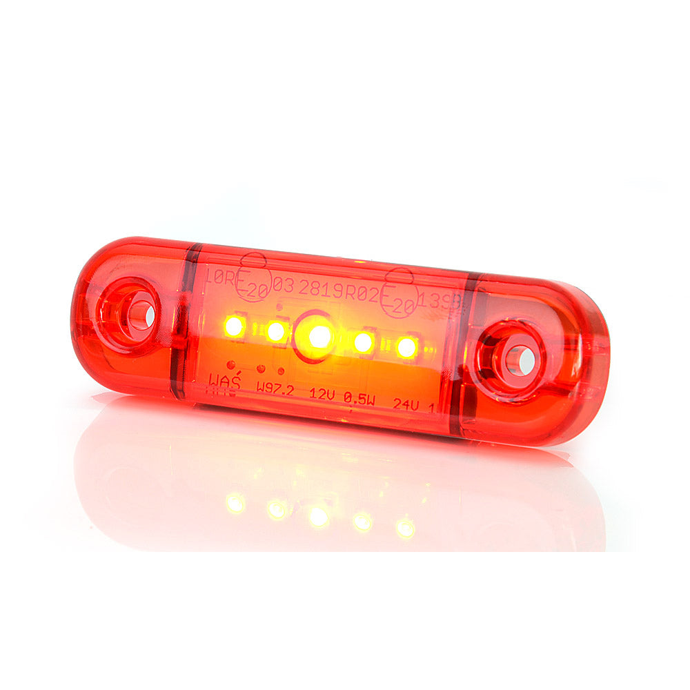 HELYSZÍN LÁMPA LED 712 W97.2, 12V-24V, PIROS WAS HELYZET