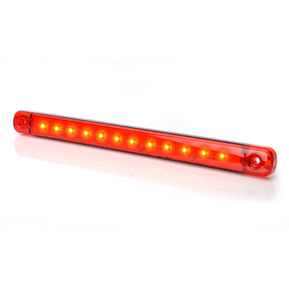 OLDALSÓ LÁMPA LED 721 W97.5, 12V-24V, PIROS, HELYZETSZÁM: VOLT