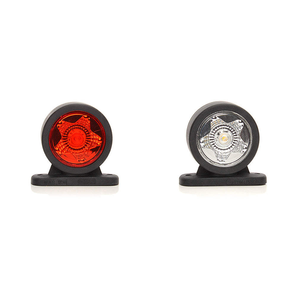 LED-ES HELYZETJELZŐ LÁMPA KARRAL 883 W56STAR, 12V-24V, FEHÉR / PIROS HELYZETJELZŐ