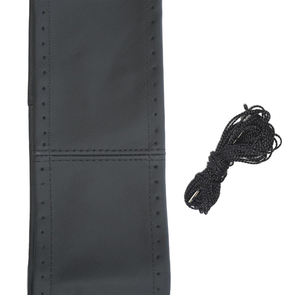 HUSA VOLAN CU SNUR PIELE NATURALA NEGRU 42-43 cm