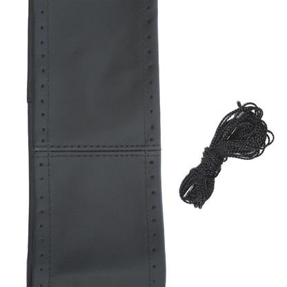 HUSA VOLAN CU SNUR PIELE NATURALA NEGRU 42-43 cm