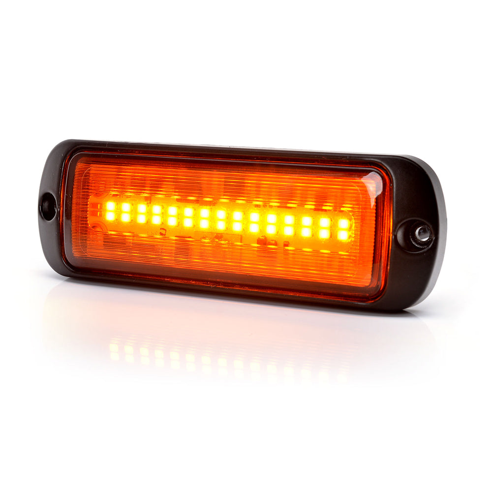 NARANCS LED VILLANÓ 1469 W218 RÁCSOS RÖGZÍTÉSSEL, 2 VILLOGÓFÁZIS, 12V-24V, 21W WAS